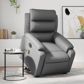 Elektrischer Aufsteh-Massagesessel aus grauem Kunstleder von , Sessel - Ref: Foro24-3205066, Preis: 335,38 €, Rabatt: %