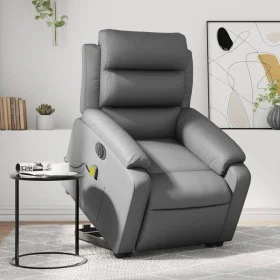 Elektrischer Aufsteh-Massagesessel aus grauem Kunstleder von , Sessel - Ref: Foro24-3205066, Preis: 357,14 €, Rabatt: %