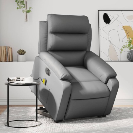 Elektrischer Aufsteh-Massagesessel aus grauem Kunstleder von , Sessel - Ref: Foro24-3205066, Preis: 335,38 €, Rabatt: %