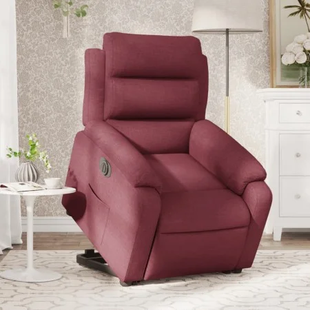 Electric reclining and lift fabric armchair in burgundy red. by , Armchairs - Ref: Foro24-3205007, Price: 370,22 €, Discount: %