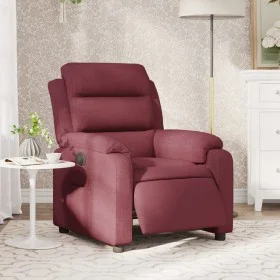 Electric reclining armchair in burgundy fabric by , Armchairs - Ref: Foro24-3204959, Price: 288,72 €, Discount: %