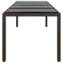 Garden table with brown synthetic rattan surface glass top by vidaXL, Garden tables - Ref: Foro24-310595, Price: 182,25 €, Di...