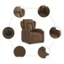 Electric reclining and lift fabric armchair in brown. by , Armchairs - Ref: Foro24-3204510, Price: 325,55 €, Discount: %