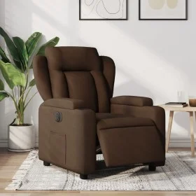 Sillón reclinable eléctrico de tela marrón de , Sillones - Ref: Foro24-3204462, Precio: 249,47 €, Descuento: %