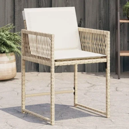 Garden chairs with cushions 4 pcs synthetic rattan beige by , Garden chairs - Ref: Foro24-365021, Price: 183,25 €, Discount: %