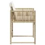 Gartenstühle mit Kissen, 4 Stück, aus synthetischem Rattan in Beige. von , Gartenstühle - Ref: Foro24-365021, Preis: 183,25 €...