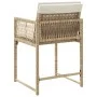 Gartenstühle mit Kissen, 4 Stück, aus synthetischem Rattan in Beige. von , Gartenstühle - Ref: Foro24-365021, Preis: 183,25 €...