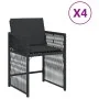 Garden chairs with cushions, 4 units, black synthetic rattan by , Garden chairs - Ref: Foro24-365035, Price: 189,21 €, Discou...