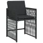 Garden chairs with cushions, 4 units, black synthetic rattan by , Garden chairs - Ref: Foro24-365035, Price: 189,21 €, Discou...