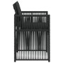 Gartenstühle mit Kissen, 4 Stück, aus schwarzem synthetischem Rattan. von , Gartenstühle - Ref: Foro24-365035, Preis: 192,92 ...