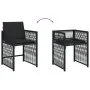 Garden chairs with cushions, 4 units, black synthetic rattan by , Garden chairs - Ref: Foro24-365035, Price: 189,21 €, Discou...