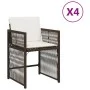Garden chairs with cushions, 4 units, synthetic brown rattan by , Garden chairs - Ref: Foro24-365037, Price: 202,60 €, Discou...