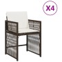 Gartenstühle mit Kissen, 4 Stück, aus braunem Kunst-Rattan. von , Gartenstühle - Ref: Foro24-365037, Preis: 206,44 €, Rabatt: %