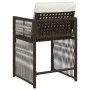 Garden chairs with cushions, 4 units, synthetic brown rattan by , Garden chairs - Ref: Foro24-365037, Price: 202,60 €, Discou...