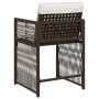 Gartenstühle mit Kissen, 4 Stück, aus braunem Kunst-Rattan. von , Gartenstühle - Ref: Foro24-365037, Preis: 206,44 €, Rabatt: %