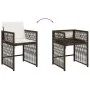 Garden chairs with cushions, 4 units, synthetic brown rattan by , Garden chairs - Ref: Foro24-365037, Price: 202,60 €, Discou...