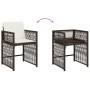 Gartenstühle mit Kissen, 4 Stück, aus braunem Kunst-Rattan. von , Gartenstühle - Ref: Foro24-365037, Preis: 206,44 €, Rabatt: %
