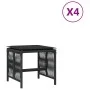 Garden stools with cushions 4 pcs black PE rattan 41x41x36cm by , Outdoor ottomans - Ref: Foro24-365056, Price: 95,30 €, Disc...
