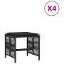 Taburetes de jardín con cojines 4 uds ratán PE negro 41x41x36cm de , Otomanas de exterior - Ref: Foro24-365056, Precio: 83,13 €