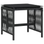 Taburetes de jardín con cojines 4 uds ratán PE negro 41x41x36cm de , Otomanas de exterior - Ref: Foro24-365056, Precio: 83,13 €
