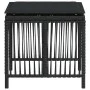 Gartenhocker mit Kissen, 4 Stück, PE-Rattan, Schwarz, 41x41x36cm. von , Hocker für den Außenbereich - Ref: Foro24-365056, Pre...
