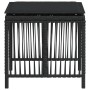 Taburetes de jardín con cojines 4 uds ratán PE negro 41x41x36cm de , Otomanas de exterior - Ref: Foro24-365056, Precio: 83,13 €