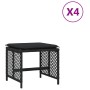 Taburetes de jardín con cojines 4 uds ratán PE negro 41x41x36cm de , Otomanas de exterior - Ref: Foro24-365049, Precio: 90,17...
