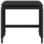 Taburetes de jardín con cojines 4 uds ratán PE negro 41x41x36cm de , Otomanas de exterior - Ref: Foro24-365049, Precio: 90,17...