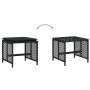 Taburetes de jardín con cojines 4 uds ratán PE negro 41x41x36cm de , Otomanas de exterior - Ref: Foro24-365049, Precio: 90,17...