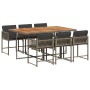 Garden dining set 7 pieces and gray synthetic rattan cushions by , Garden sets - Ref: Foro24-3211454, Price: 420,45 €, Discou...