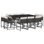 11-piece garden dining set with black synthetic rattan cushions by , Garden sets - Ref: Foro24-3211566, Price: 508,82 €, Disc...