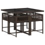 Garten-Essgruppe, 5-teilig, mit braunen Kunststoff-Rattan-Kissen. von , Gartensets - Ref: Foro24-3211437, Preis: 256,70 €, Ra...