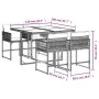 5-piece garden dining set with brown synthetic rattan cushions by , Garden sets - Ref: Foro24-3211437, Price: 293,33 €, Disco...
