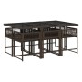 Garten-Essgruppe, 7-teilig, mit braunen Polstern aus synthetischem Rattan. von , Gartensets - Ref: Foro24-3211449, Preis: 382...