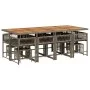 Garten-Essgruppe mit 13-teiligen Kissen aus grauem synthetischem Rattan. von , Gartensets - Ref: Foro24-3211526, Preis: 742,5...
