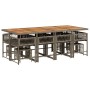 Set comedor de jardín con cojines 13 pzas ratán sintético gris de , Conjuntos de jardín - Ref: Foro24-3211526, Precio: 599,01 €