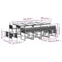 Garden dining set with 13-piece synthetic rattan gray cushions. by , Garden sets - Ref: Foro24-3211526, Price: 728,86 €, Disc...