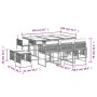 11-teiliges Gartenspeiseset mit schwarzen Polstern aus synthetischem Rattan. von , Gartensets - Ref: Foro24-3211507, Preis: 4...