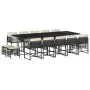 Garden dining set with 15-piece black synthetic rattan cushions. by , Garden sets - Ref: Foro24-3211530, Price: 842,06 €, Dis...