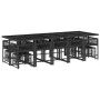 Garden dining set with 15-piece black synthetic rattan cushions. by , Garden sets - Ref: Foro24-3211530, Price: 842,06 €, Dis...