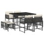 9-piece garden dining set with black synthetic rattan cushions by , Garden sets - Ref: Foro24-3211494, Price: 340,11 €, Disco...