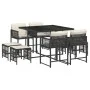 9-piece garden dining set with black synthetic rattan cushions by , Garden sets - Ref: Foro24-3211494, Price: 376,36 €, Disco...