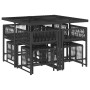 9-piece garden dining set with black synthetic rattan cushions by , Garden sets - Ref: Foro24-3211494, Price: 340,11 €, Disco...