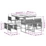 9-piece garden dining set with black synthetic rattan cushions by , Garden sets - Ref: Foro24-3211494, Price: 340,11 €, Disco...
