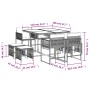 Garden dining set 9 pieces and gray synthetic rattan cushions by , Garden sets - Ref: Foro24-3211496, Price: 347,22 €, Discou...