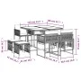 Garden dining set 9 pieces and gray synthetic rattan cushions by , Garden sets - Ref: Foro24-3211496, Price: 378,34 €, Discou...