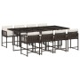 Garten-Essgruppe, 9-teilig, mit braunen Kunststoff-Rattan-Kissen. von , Gartensets - Ref: Foro24-3211461, Preis: 509,72 €, Ra...