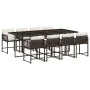 Set comedor para jardín 9 pzas y cojines ratán sintético marrón de , Conjuntos de jardín - Ref: Foro24-3211461, Precio: 582,0...