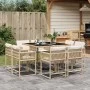 9-piece garden dining set with beige synthetic rattan cushions by , Garden sets - Ref: Foro24-3211558, Price: 478,88 €, Disco...