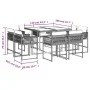 9-piece garden dining set with beige synthetic rattan cushions by , Garden sets - Ref: Foro24-3211558, Price: 478,88 €, Disco...